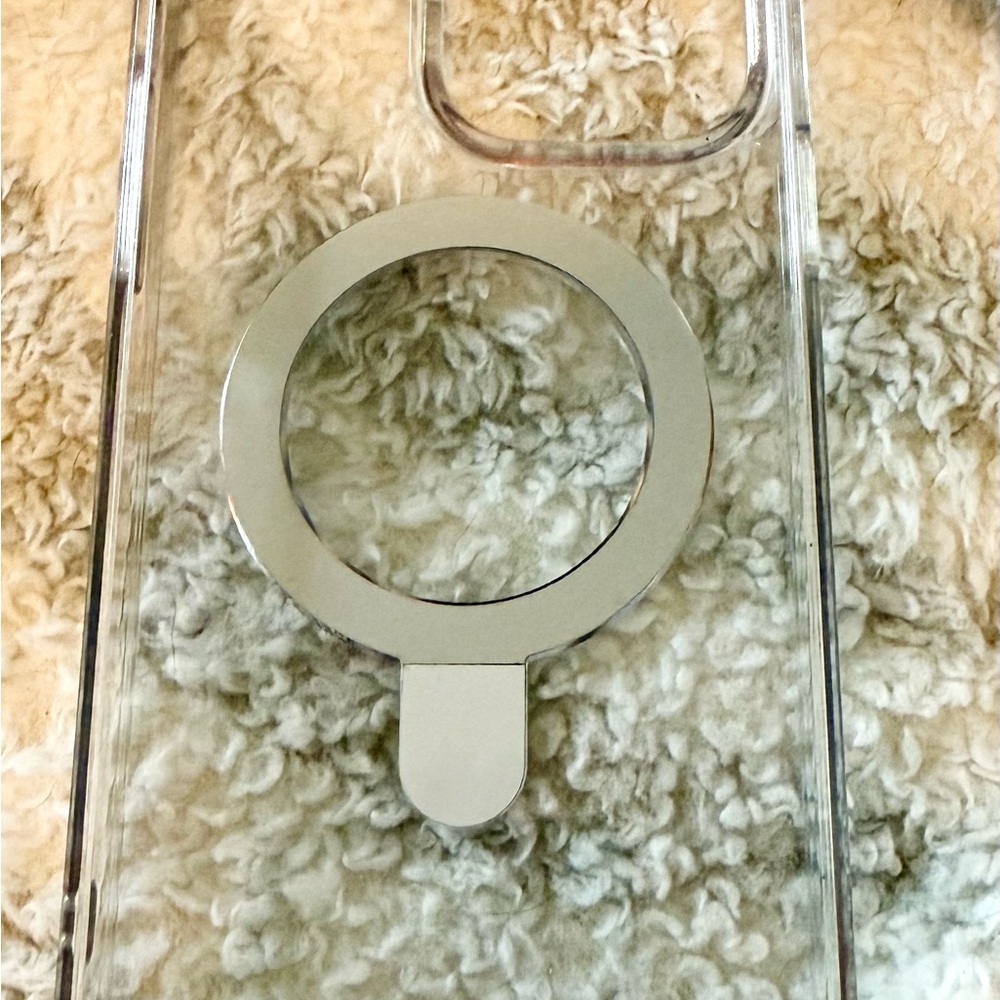 Clear Phone Case with Silver Ring